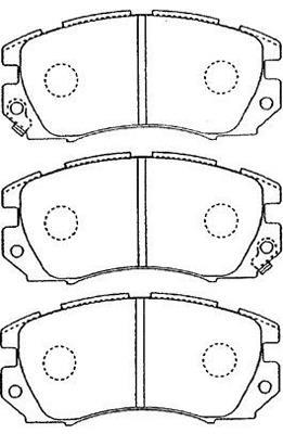 Jeu de 4 plaquettes de frein AISIN F1N011